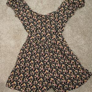 Floral American eagle romper